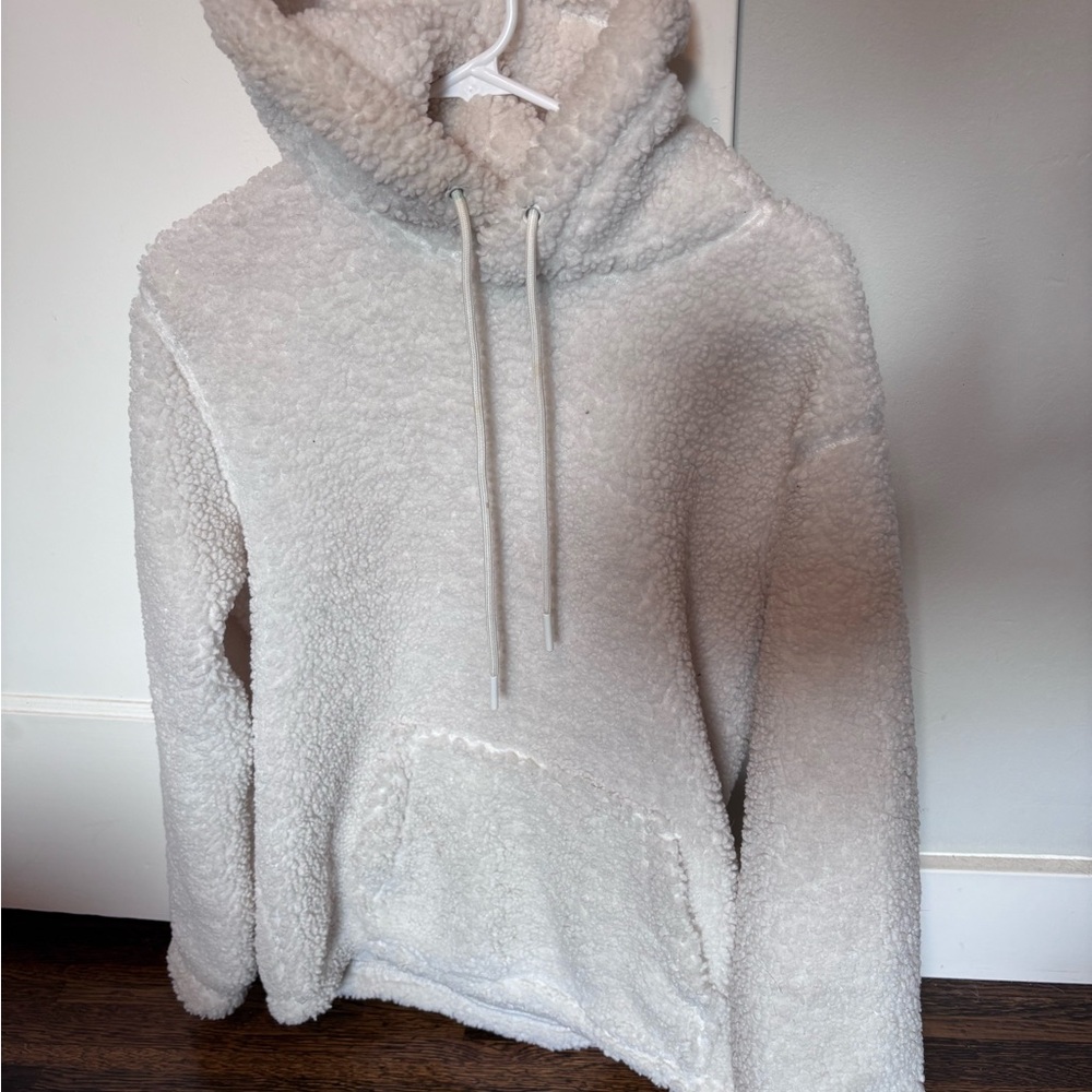 H&M Soft White Fleece Hoodie